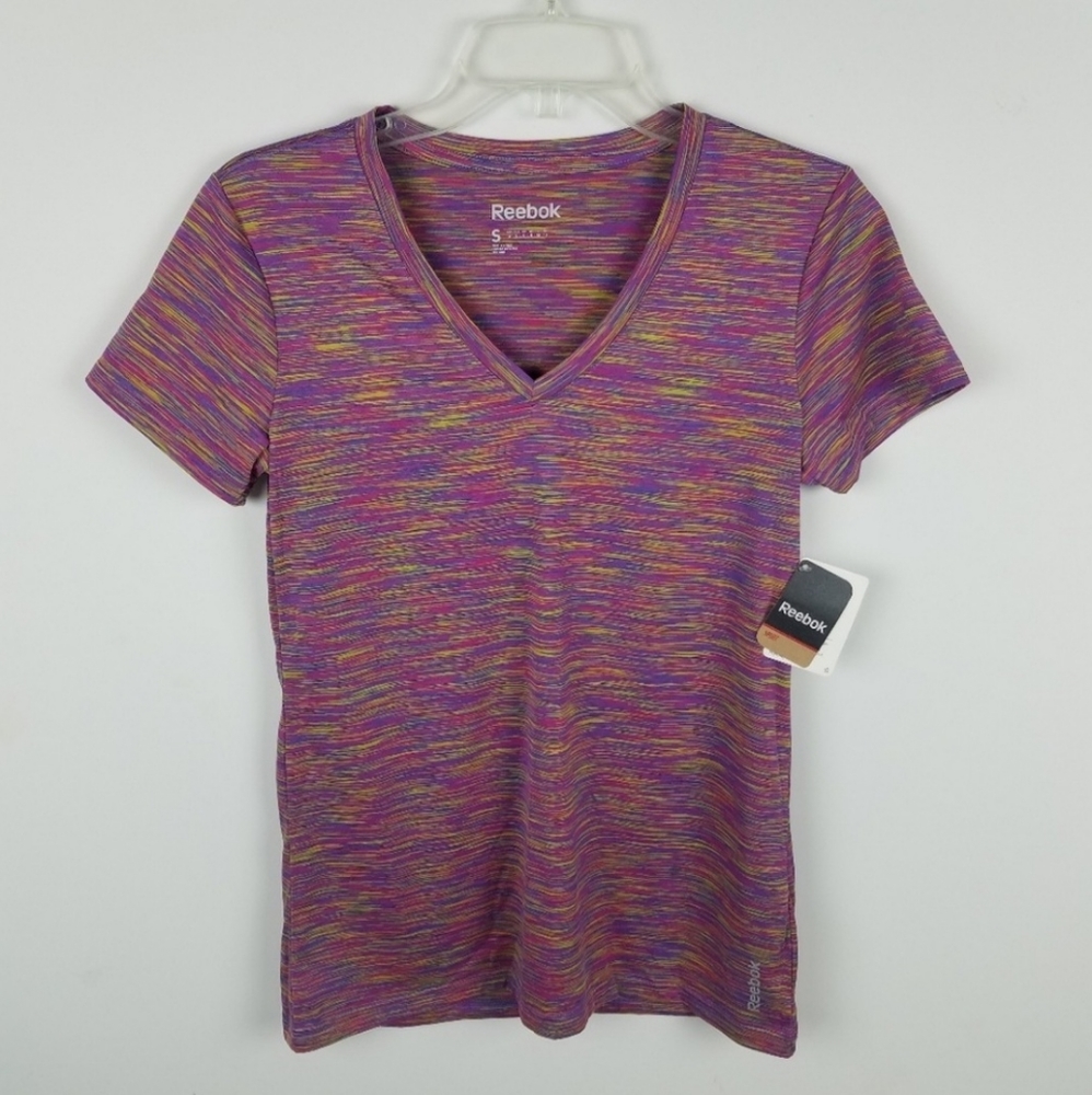 Reebok PlayDry V-Neck Tee Small NWT
